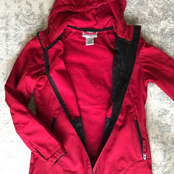 Free Country Red Hooded Hard Shell Jacket Size XS - Picture 9 of 12